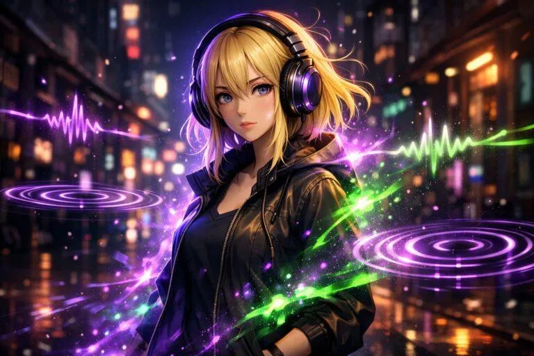 Anime girl with headphones — best Brazilian phonk songs March 2026